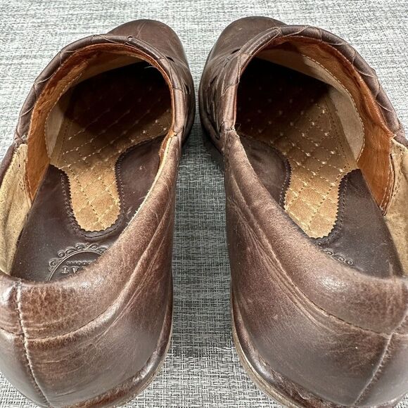 Ariat Ashbourne Briar Leather Clogs Womens Sz EU 38 US 7.5 M Brown Woven Comfort - Picture 9 of 14